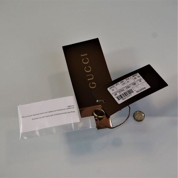 Gucci Replacement Button Gray Rimmed 4 Hole Flat Back - Picture 9 of 10